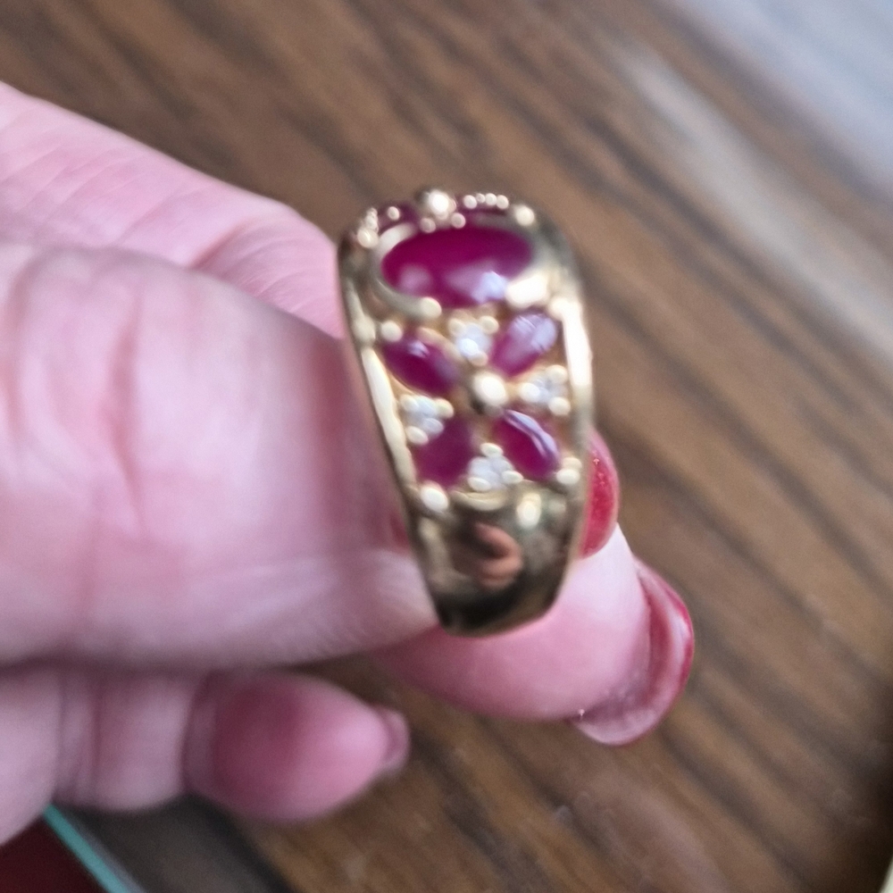 Ross-Simons 10k Gold Ring With Ruby Gemstones - image 8